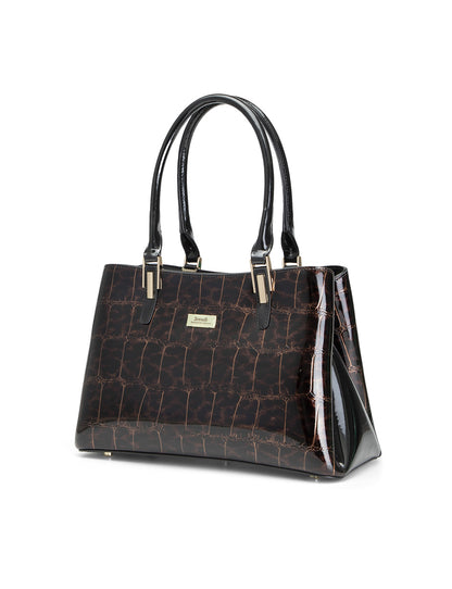 LEOPARD TRIPLE COMPARTMENT LEATHER BAG-H7-0378