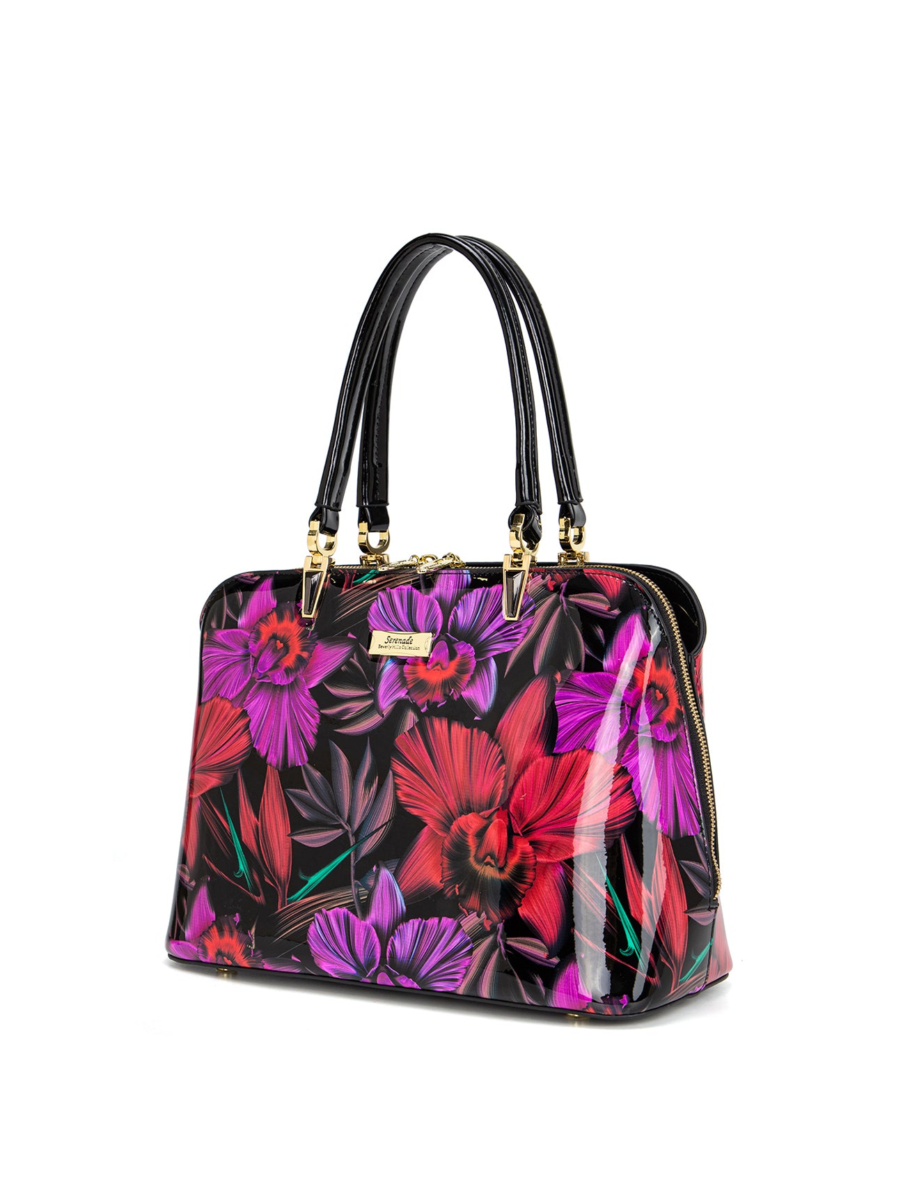 ORCHID TRIPLE COMPARTMENT LEATHER BAG- SF15-8137