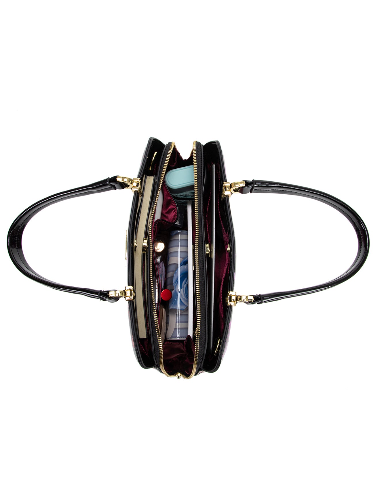 ORCHID TRIPLE COMPARTMENT LEATHER BAG- SF15-8137