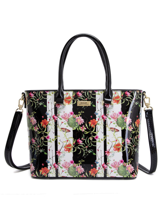 ANTHEA PATENT LEATHER GRIP HANDLE BAG- SF16-8787