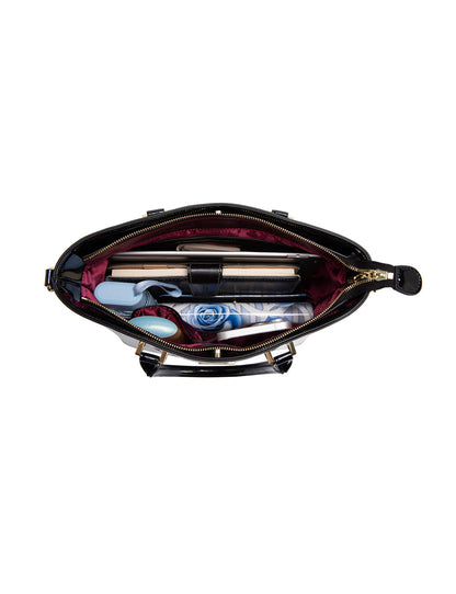 ANTHEA PATENT LEATHER GRIP HANDLE BAG- SF16-8787-SALE