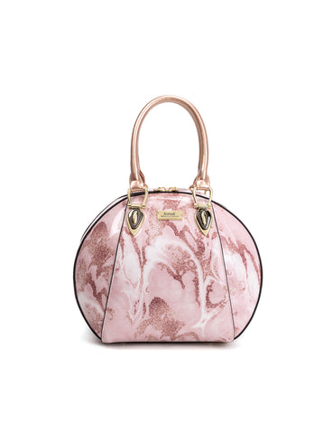ZAHIRA LEATHER ROUND BOWLING BAG- SF17-0293-NEW IN