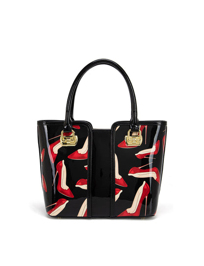STILETTO MED GRIP HANDLE LEATHER BAG- SF19-0292