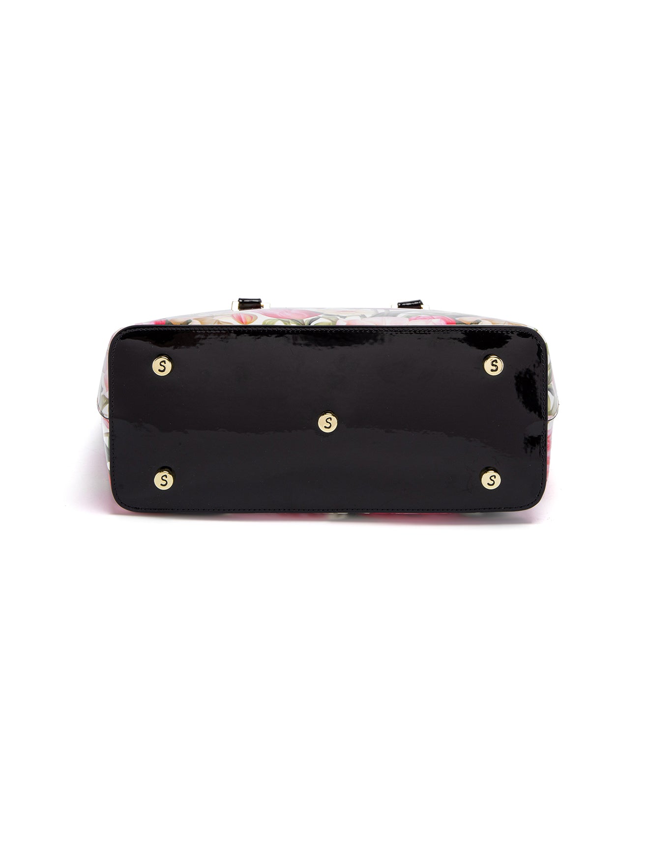 SPRING TULIP PATENT LEATHER GRIP HANDLE BAG- SF21-8787