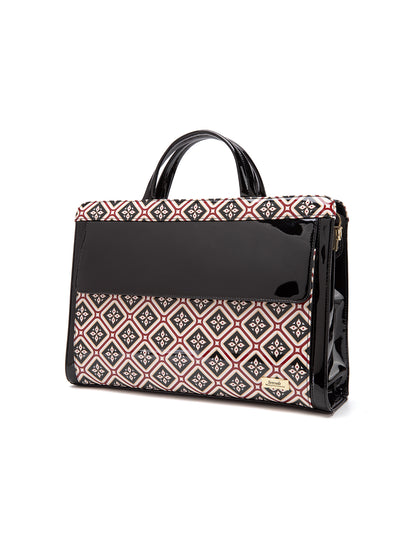 ELOISE PATENT LEATHER LAPTOP BAG-SF25-T21066