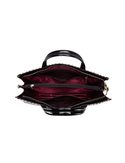 ELOISE PATENT LEATHER LAPTOP BAG-SF25-T21066