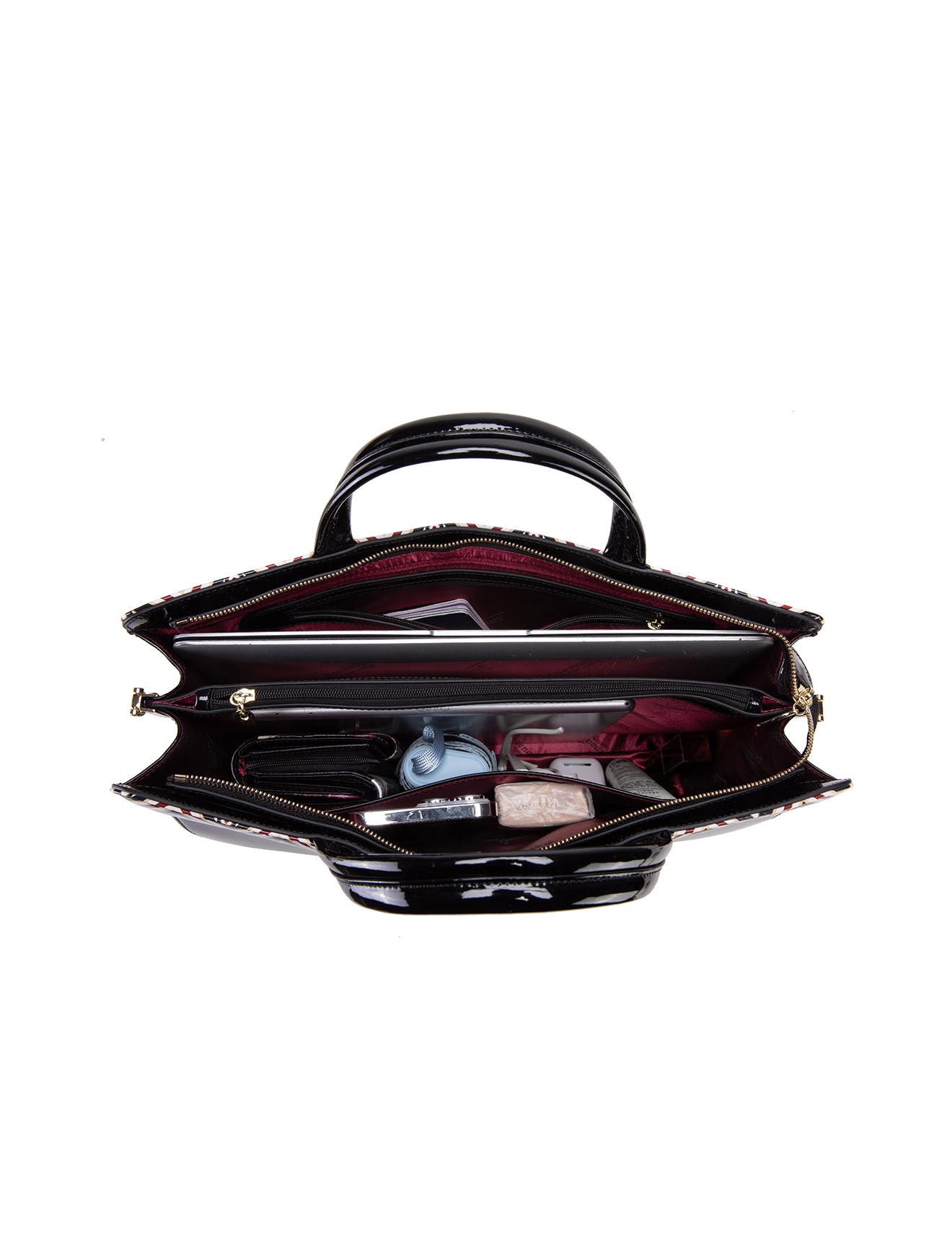 ELOISE PATENT LEATHER LAPTOP BAG-SF25-T21066