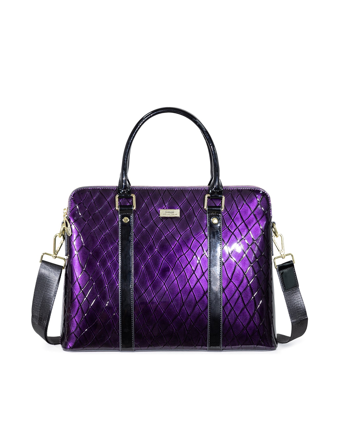 YOLANDA PATENT LEATHER LAPTOP BAG-SF27-6006