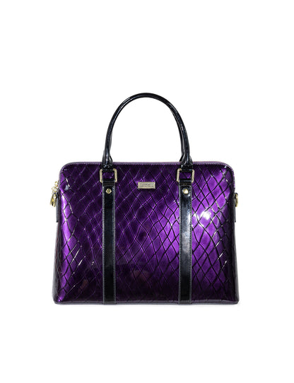 YOLANDA PATENT LEATHER LAPTOP BAG-SF27-6006