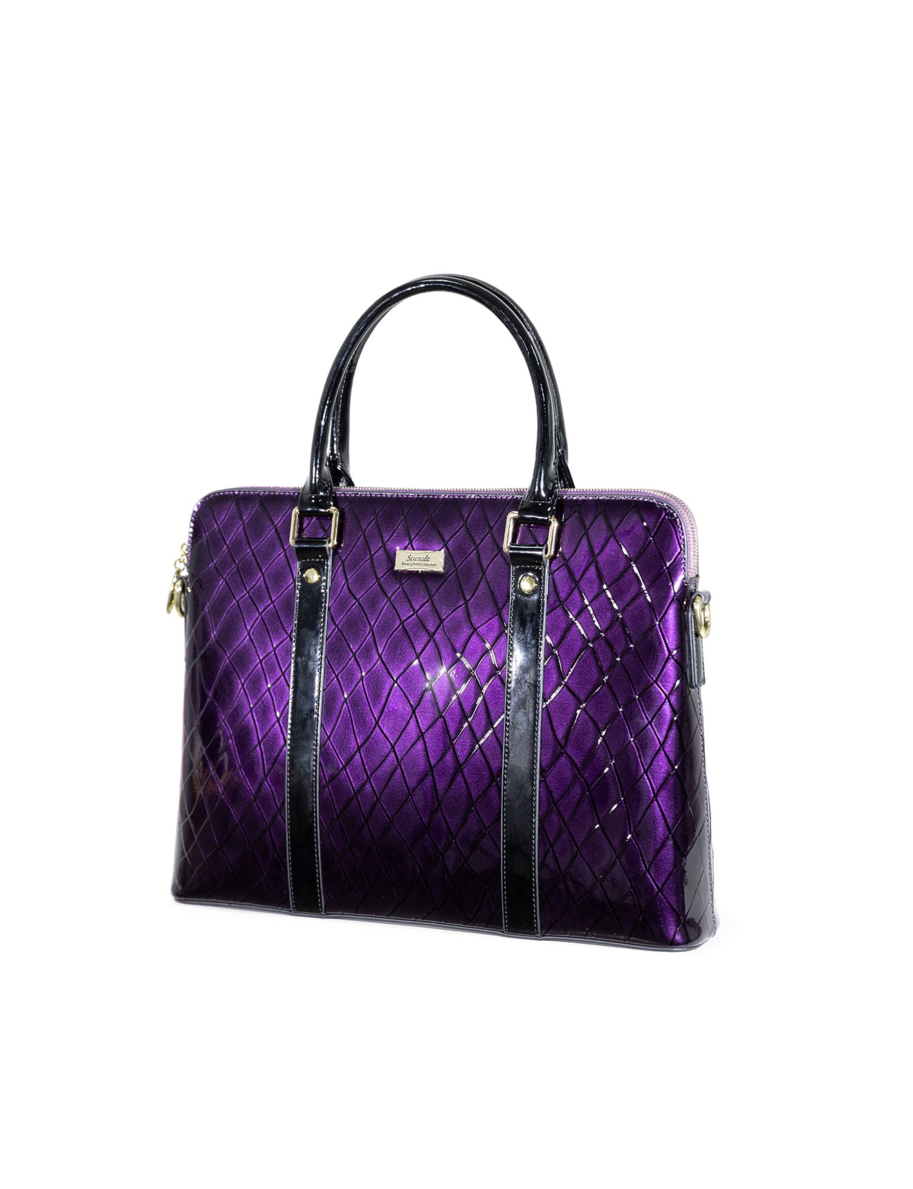 YOLANDA PATENT LEATHER LAPTOP BAG-SF27-6006