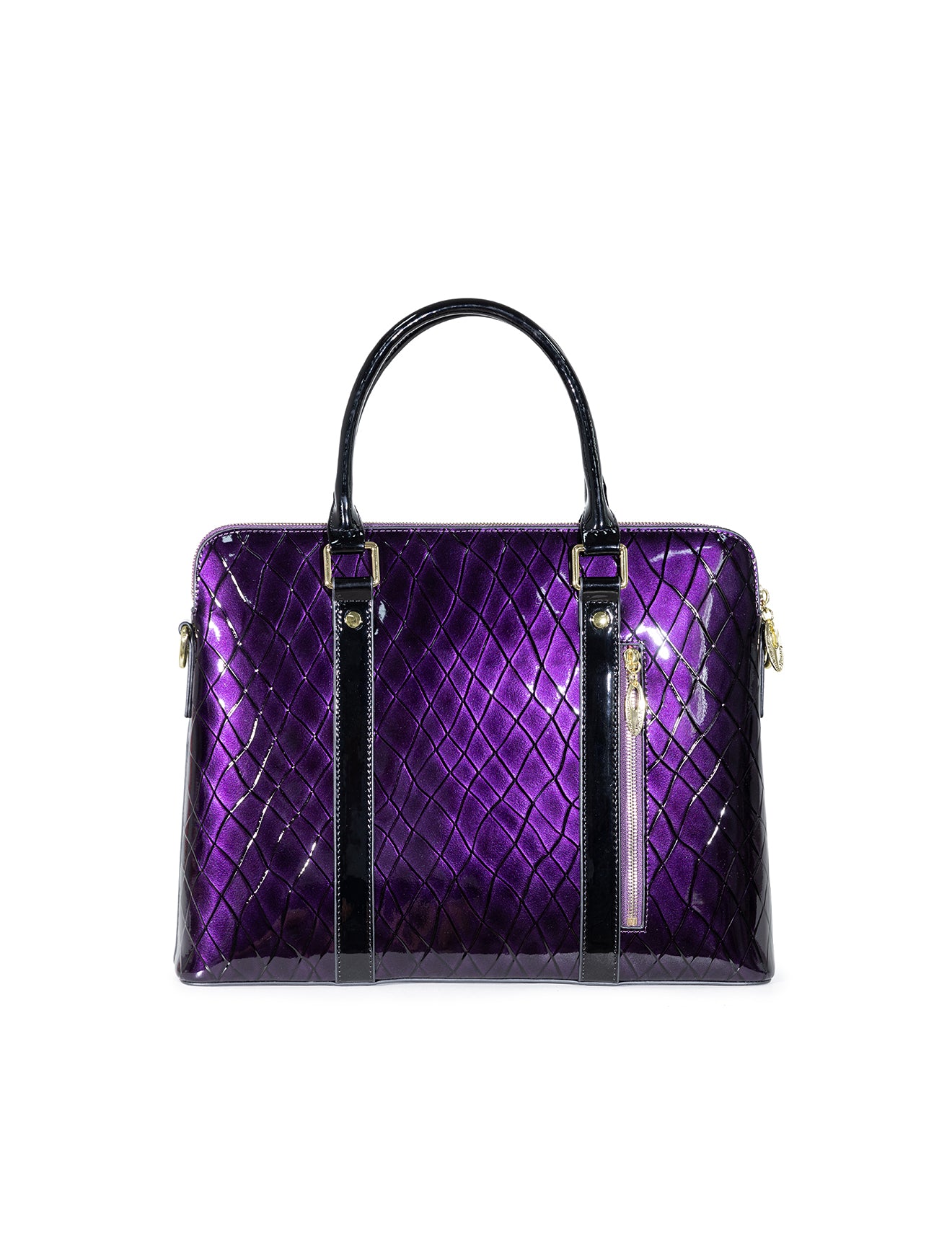 YOLANDA PATENT LEATHER LAPTOP BAG-SF27-6006