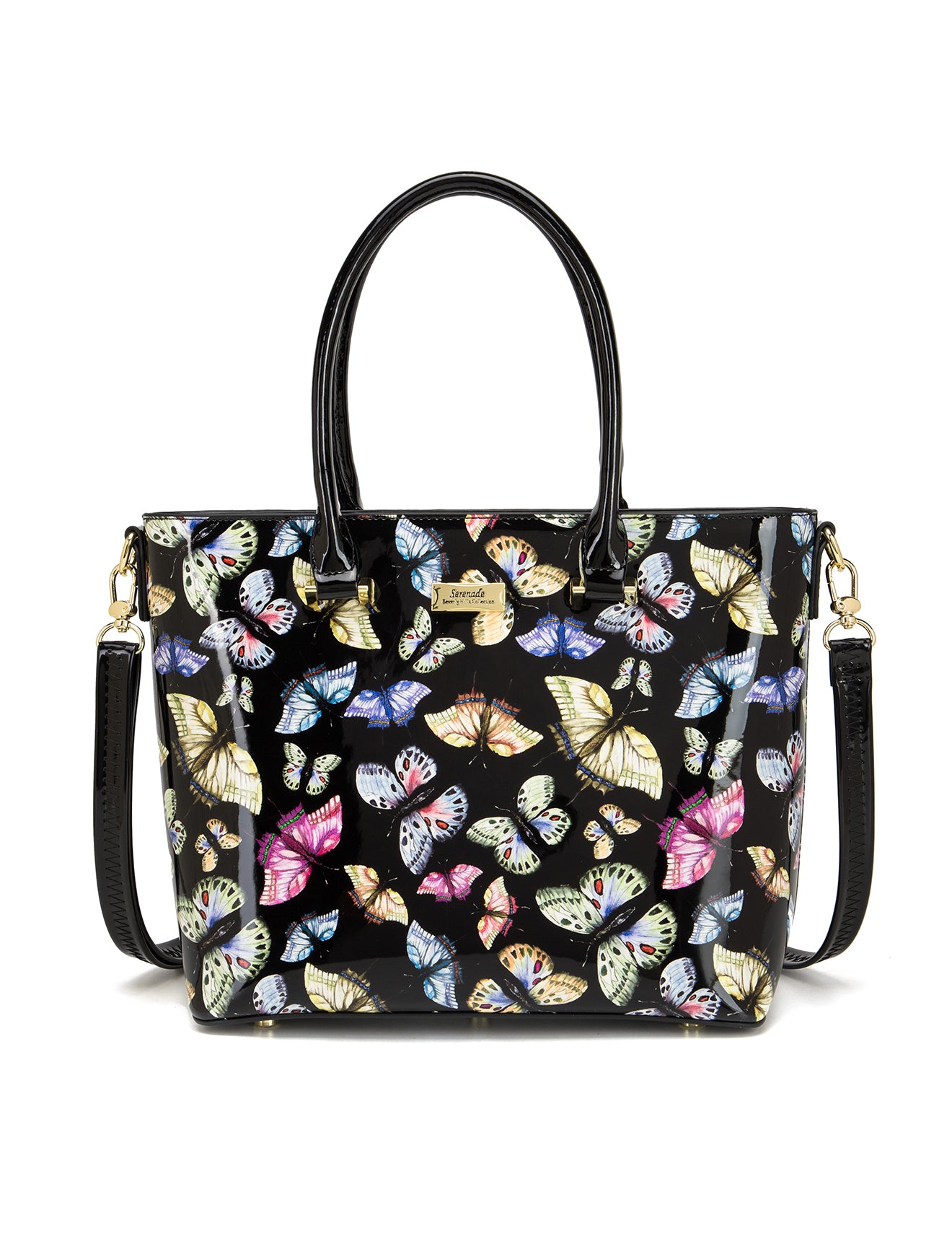 IMPERIA PATENT LEATHER GRIP HANDLE BAG- SF29-8787