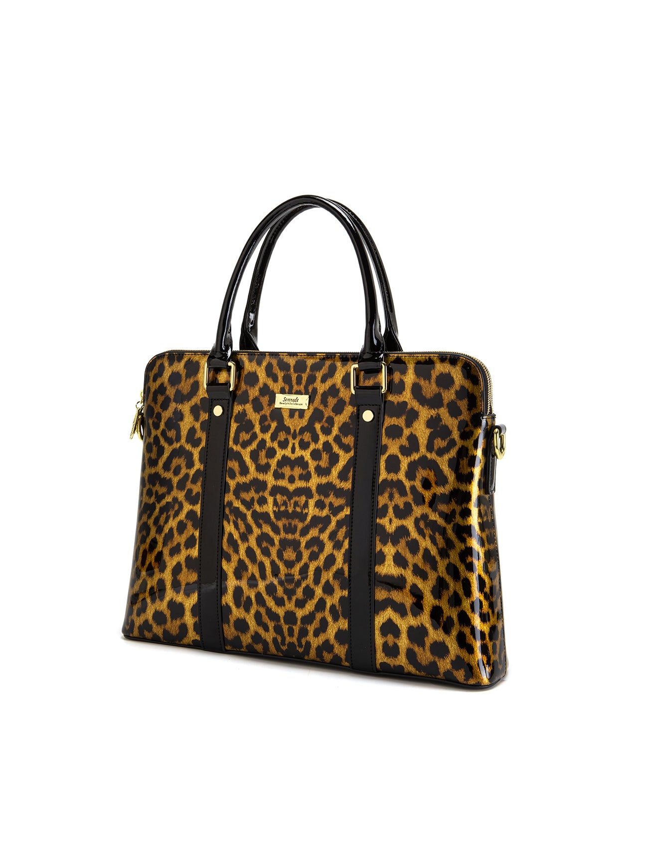 ROUGUE LEOPARD PATENT LEATHER LAPTOP BAG-SF35-6006
