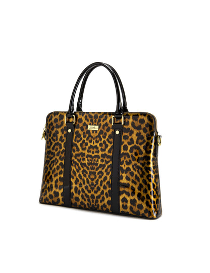 ROUGUE LEOPARD PATENT LEATHER LAPTOP BAG-SF35-6006