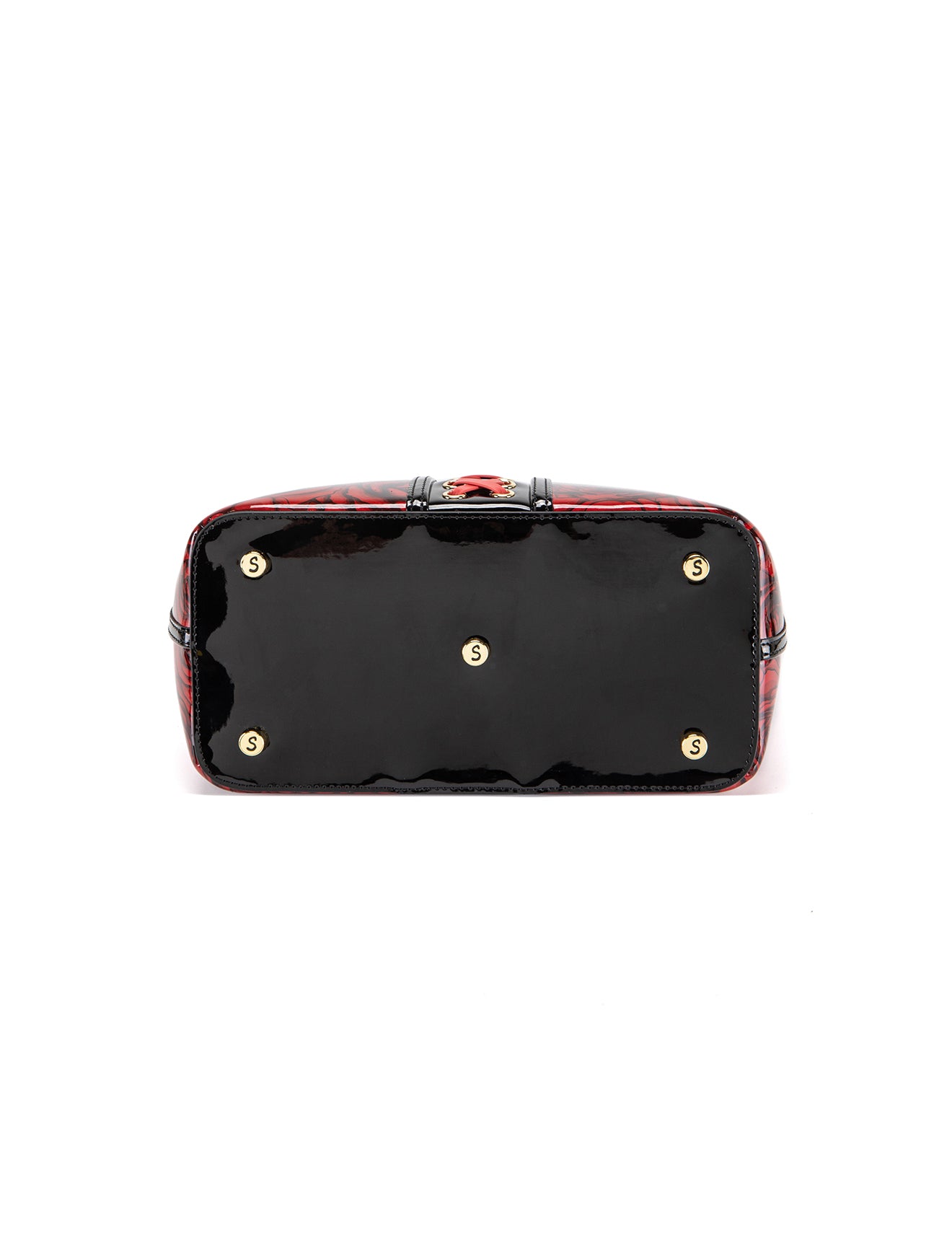 ROSE BUDS MED GRIP HANDLE LEATHER BAG-SF38-0292
