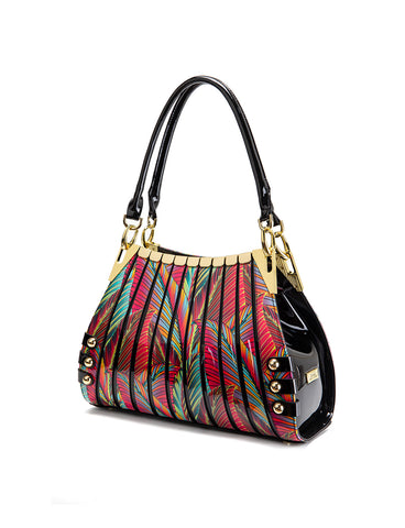 AMAZON PRINT MONICA PATENT LEATHER BAG- SF39-7330- NEW IN