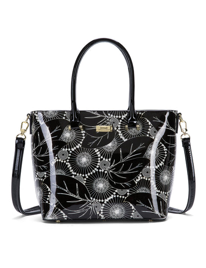 ASPEN PATENT LEATHER GRIP HANDLE BAG- SF4-8787-SALE