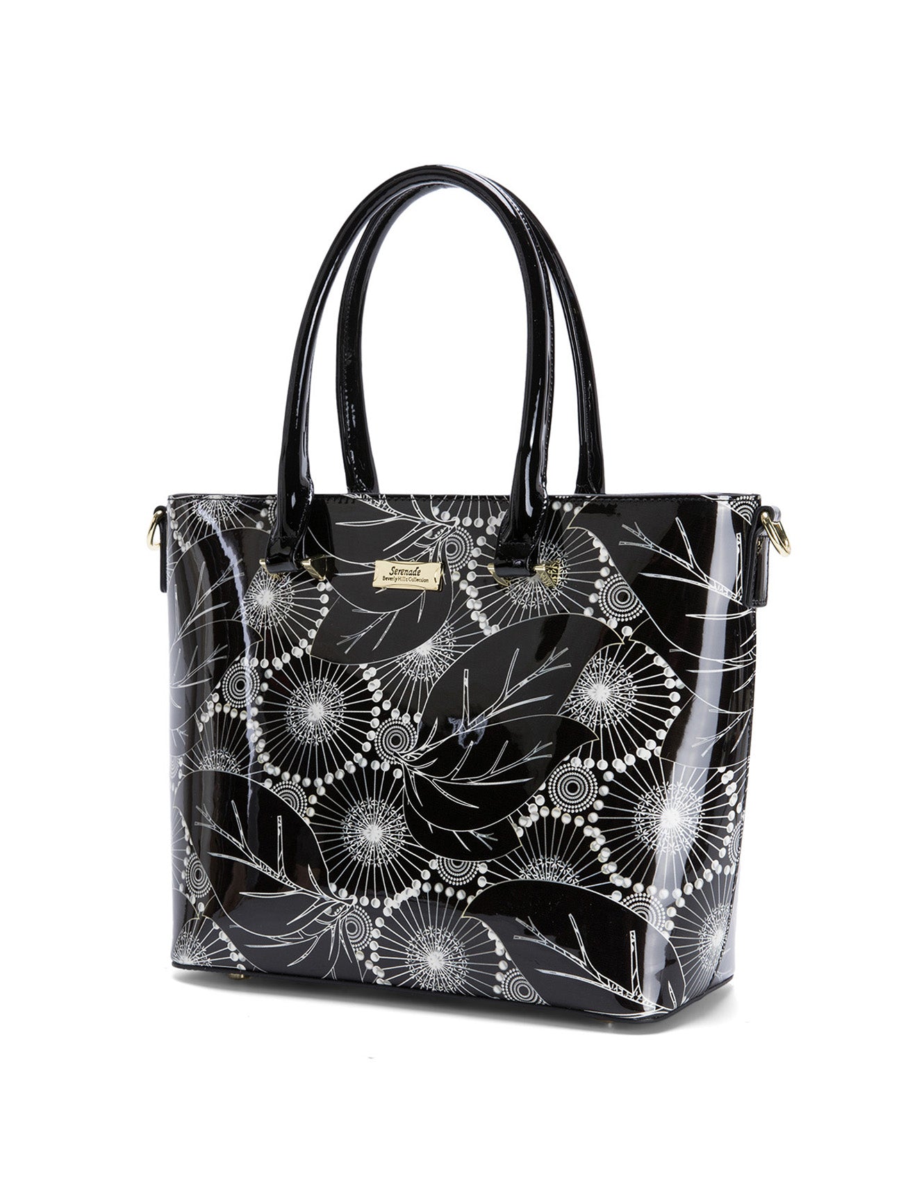 ASPEN PATENT LEATHER GRIP HANDLE BAG- SF4-8787-SALE