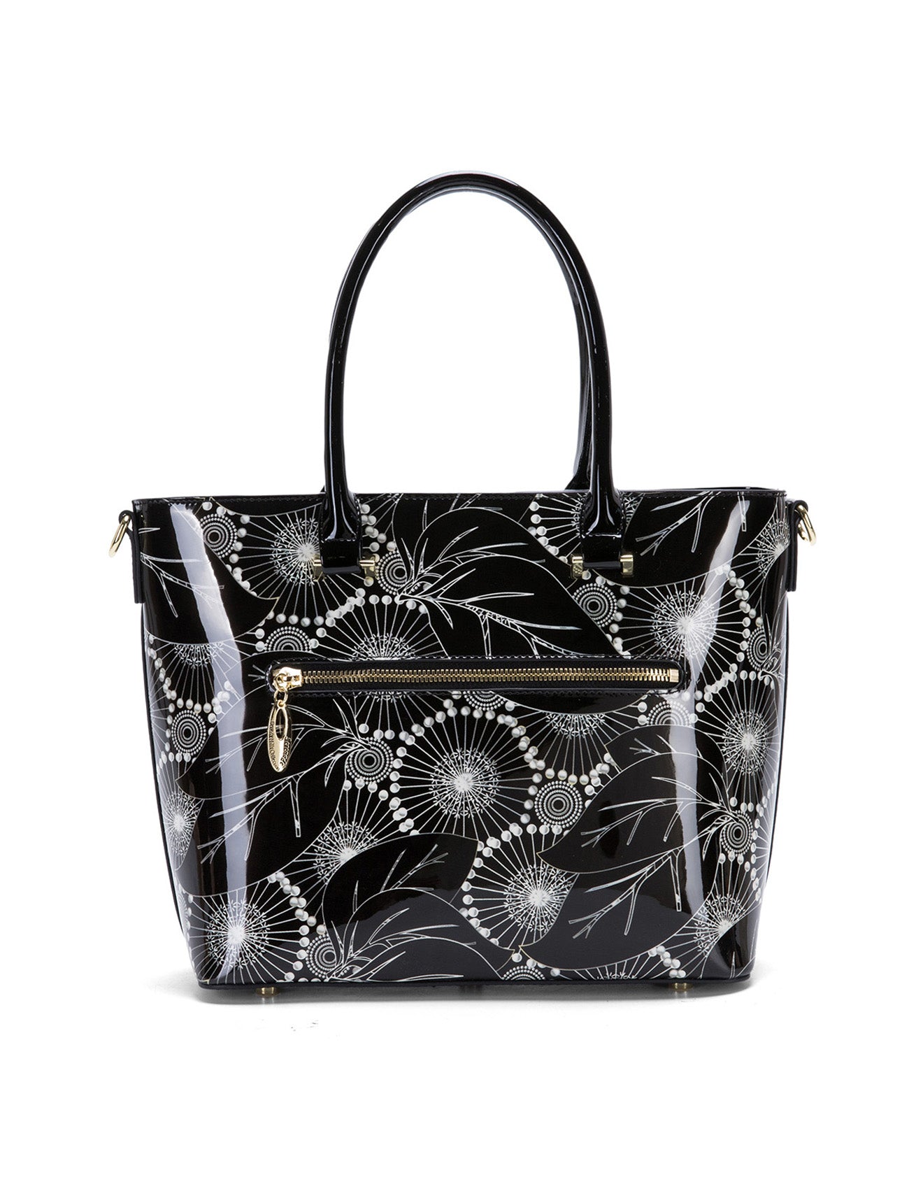 ASPEN PATENT LEATHER GRIP HANDLE BAG- SF4-8787-SALE