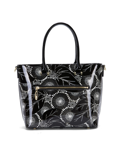ASPEN PATENT LEATHER GRIP HANDLE BAG- SF4-8787-SALE