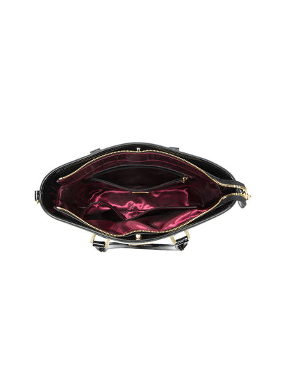 ASPEN PATENT LEATHER GRIP HANDLE BAG- SF4-8787-SALE