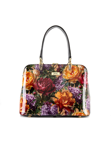 BOUQUET TRIPLE COMPARTMENT LEATHER BAG- SF41-8137- NEW IN