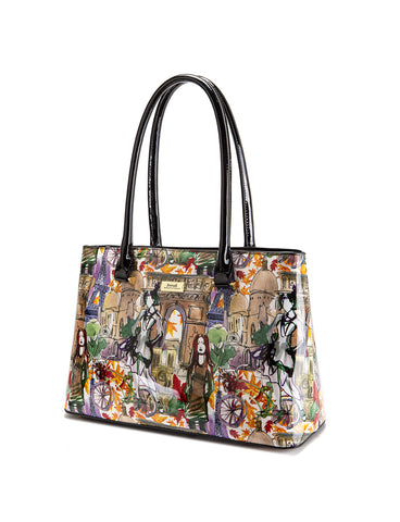 PARISIAN PATENT LEATHER SHOULDER BAG- SF42-7985- NEW IN