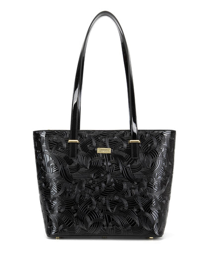AMIRA LARGE LEATHER TOTE BAG- SF45-0817-BLK