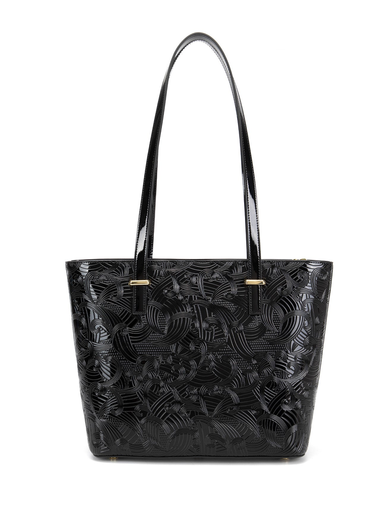 AMIRA LARGE LEATHER TOTE BAG- SF45-0817-BLK