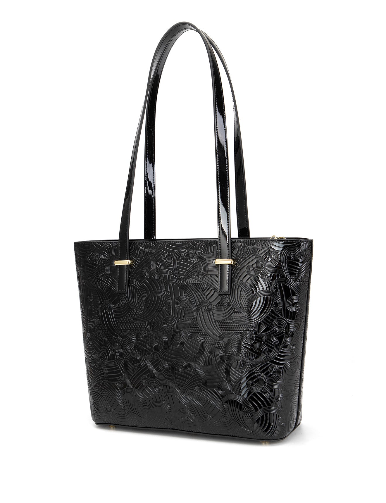 AMIRA LARGE LEATHER TOTE BAG- SF45-0817-BLK