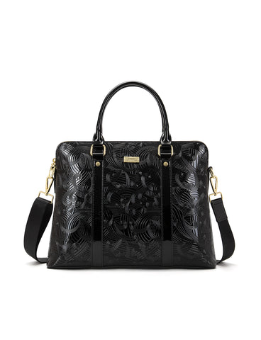 AMIRA PATENT LEATHER LAPTOP BAG- SF45-6006- BLK- NEW IN