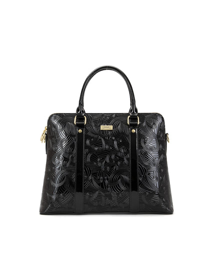 AMIRA PATENT LEATHER LAPTOP BAG- SF45-6006- BLK