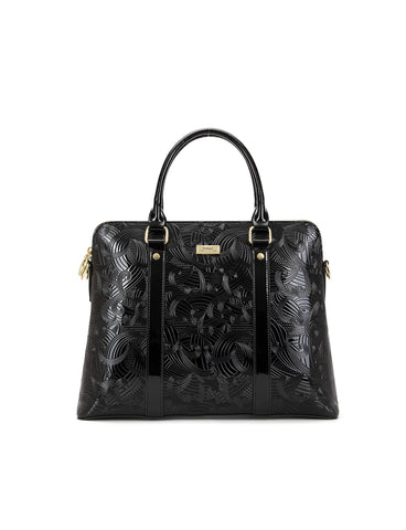 AMIRA PATENT LEATHER LAPTOP BAG- SF45-6006- BLK- NEW IN