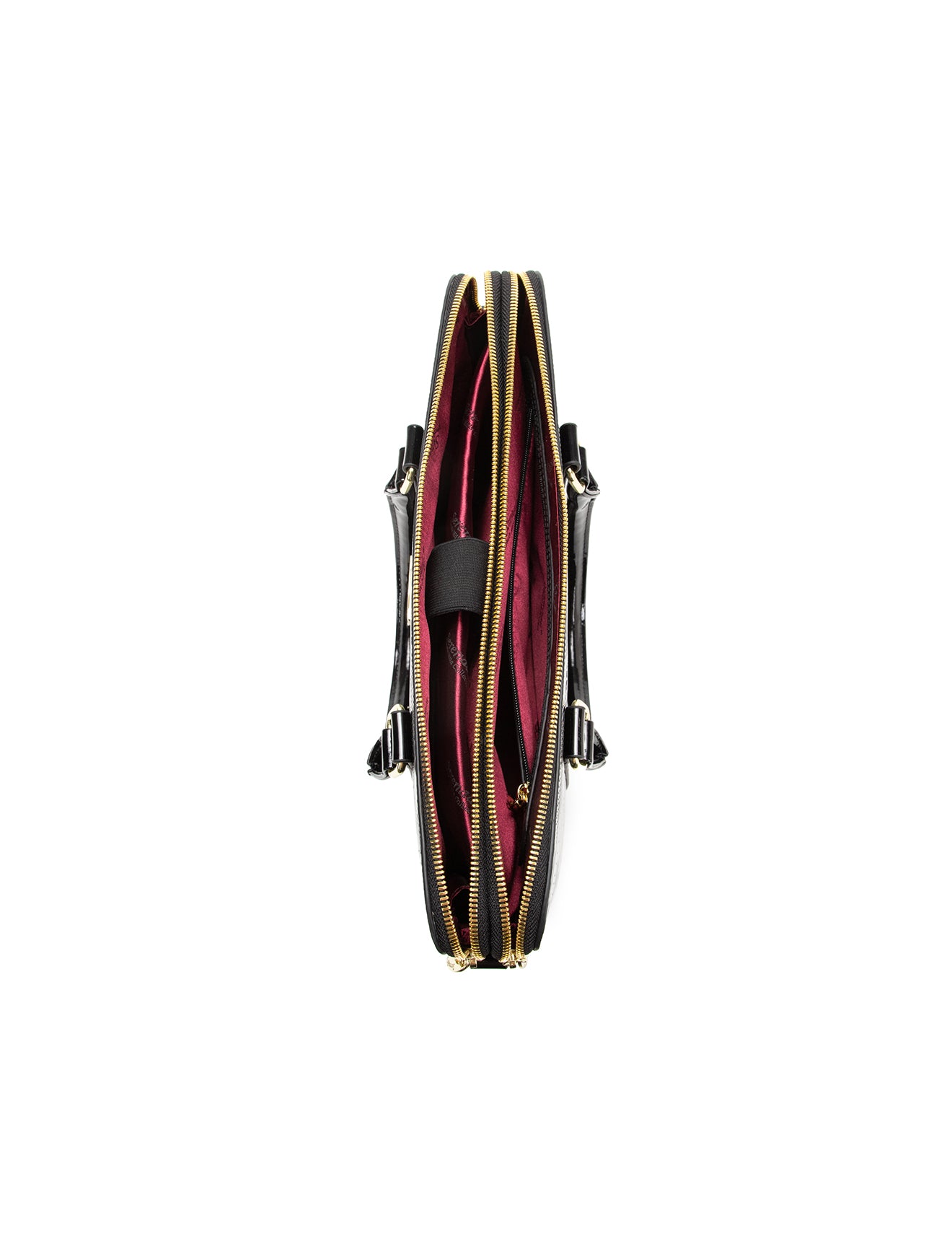AMIRA PATENT LEATHER LAPTOP BAG- SF45-6006- BLK