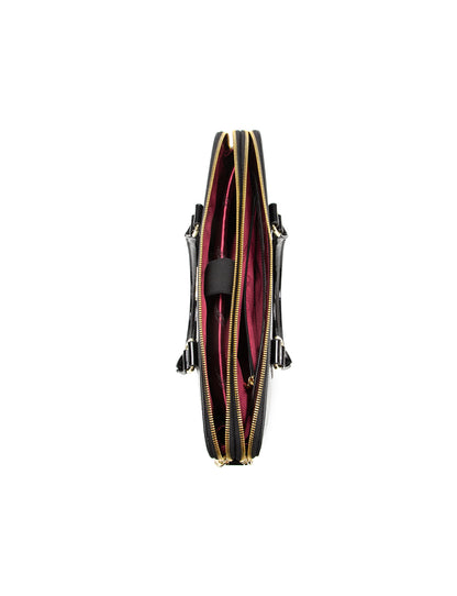 AMIRA PATENT LEATHER LAPTOP BAG- SF45-6006- BLK