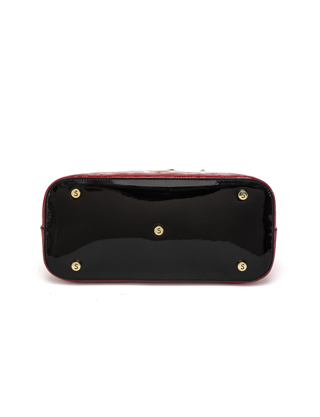 AMIRA TRIPLE COMPARTMENT LEATHER BAG- SF45-8137-RED- NEW IN