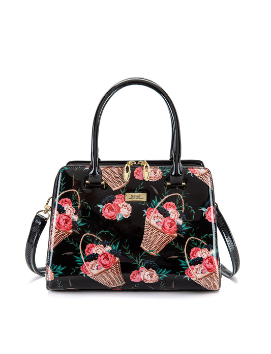 MABEL GRIP HANDLE LEATHER BAG- SF46-0343