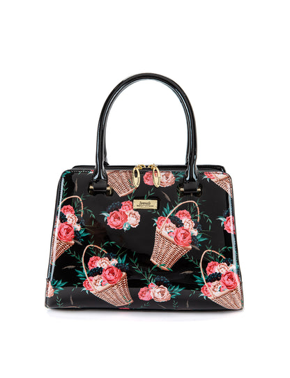 MABEL GRIP HANDLE LEATHER BAG- SF46-0343