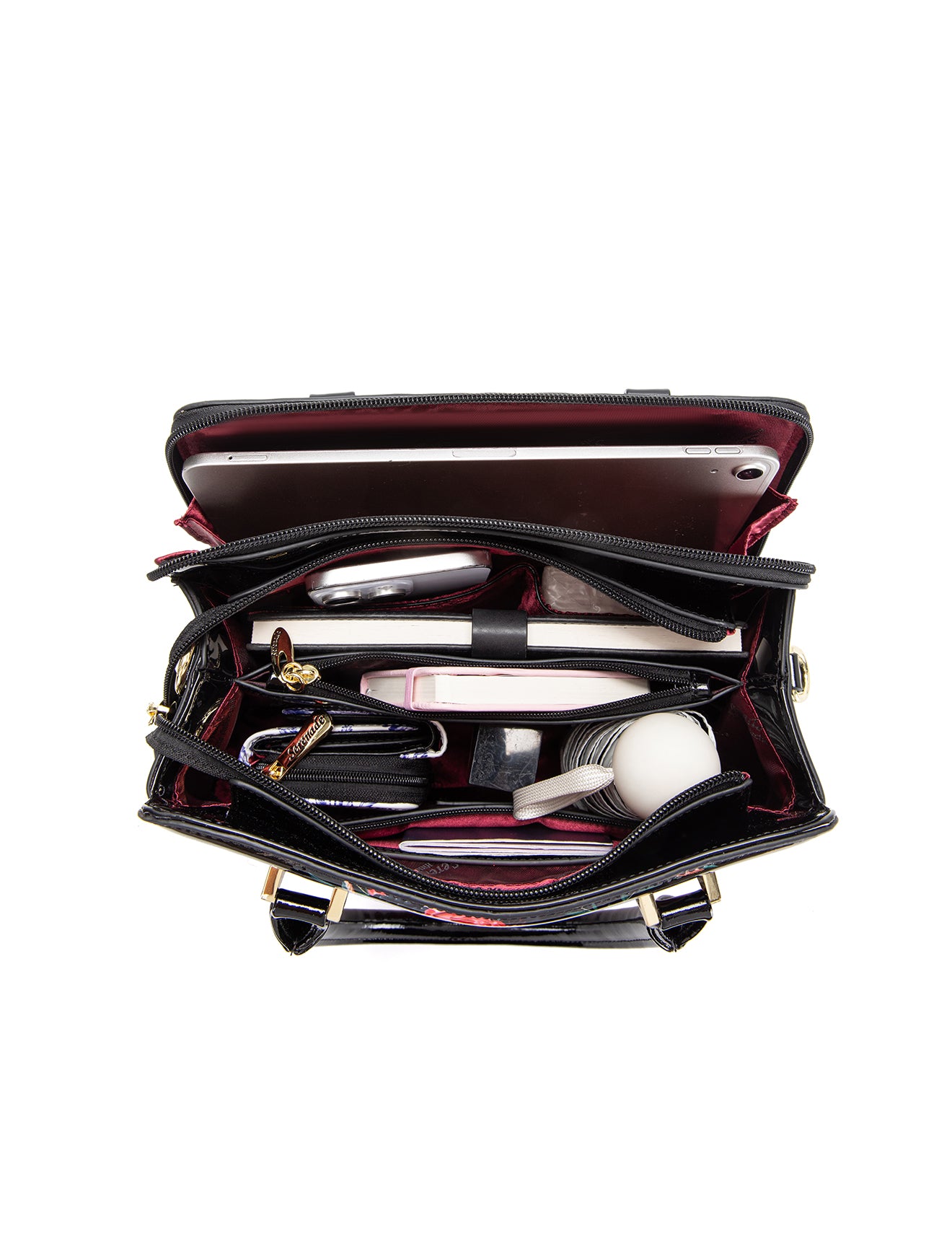 MABEL GRIP HANDLE LEATHER BAG- SF46-0343