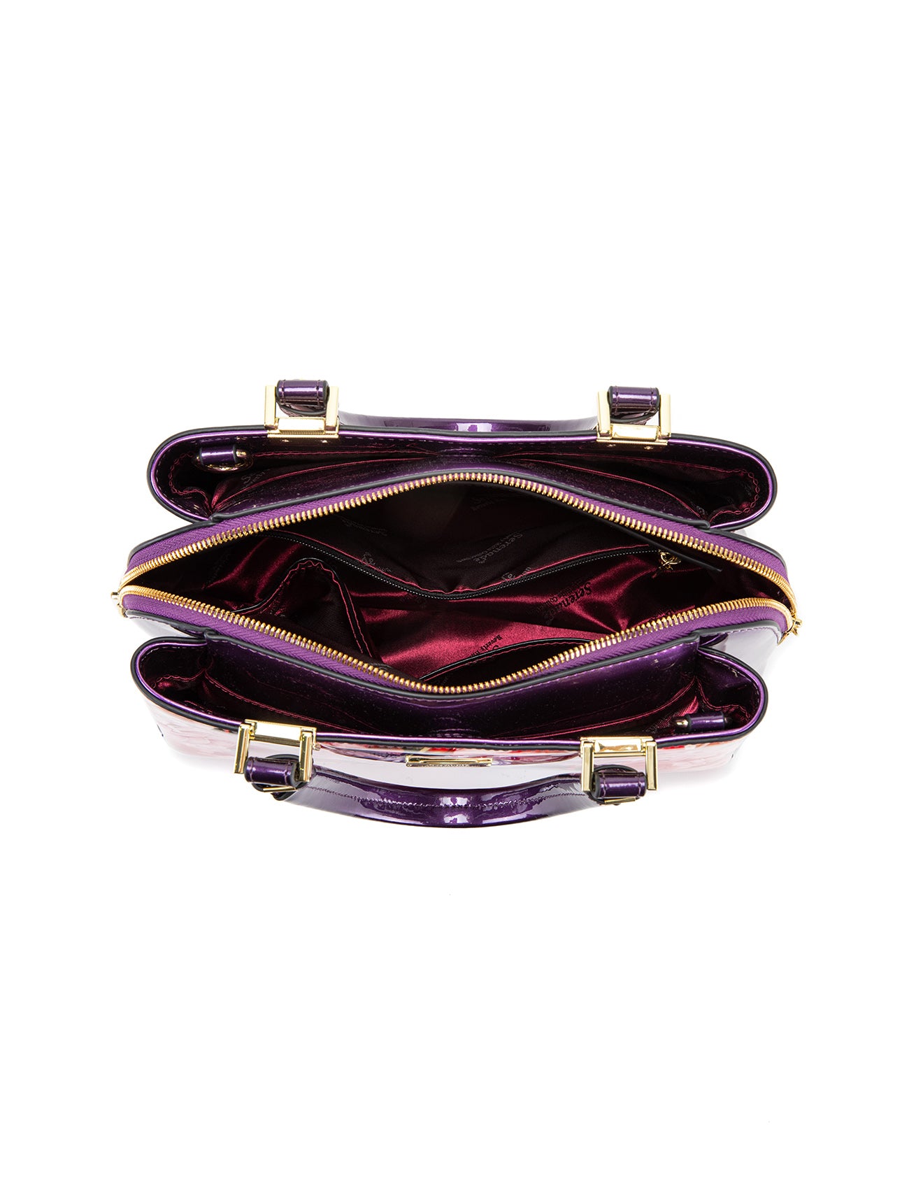ROSEMARIE PATENT FINISH MULTICOMPARTMENT BAG- SF47-0450