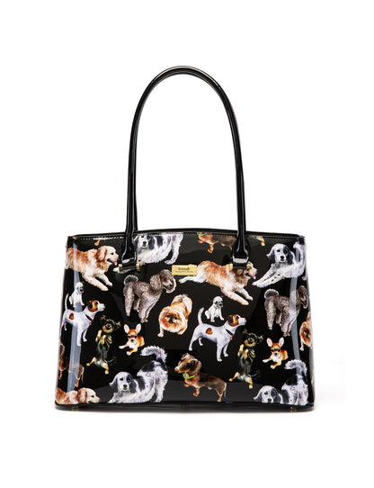 LETS PAWTY PATENT LEATHER SHOULDER BAG- SF50-7985- NEW IN