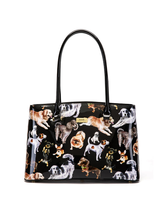 LETS PAWTY PATENT LEATHER SHOULDER BAG- SF50-7985- NEW IN