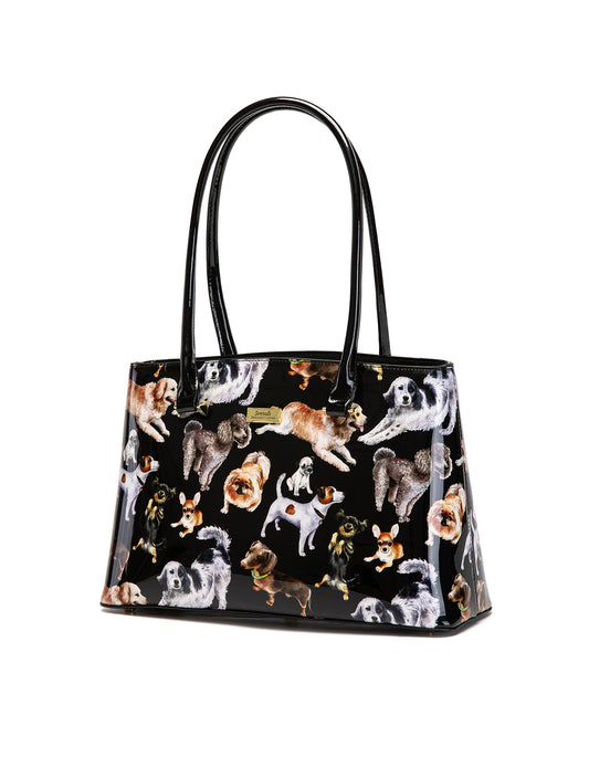 LETS PAWTY PATENT LEATHER SHOULDER BAG- SF50-7985- NEW IN