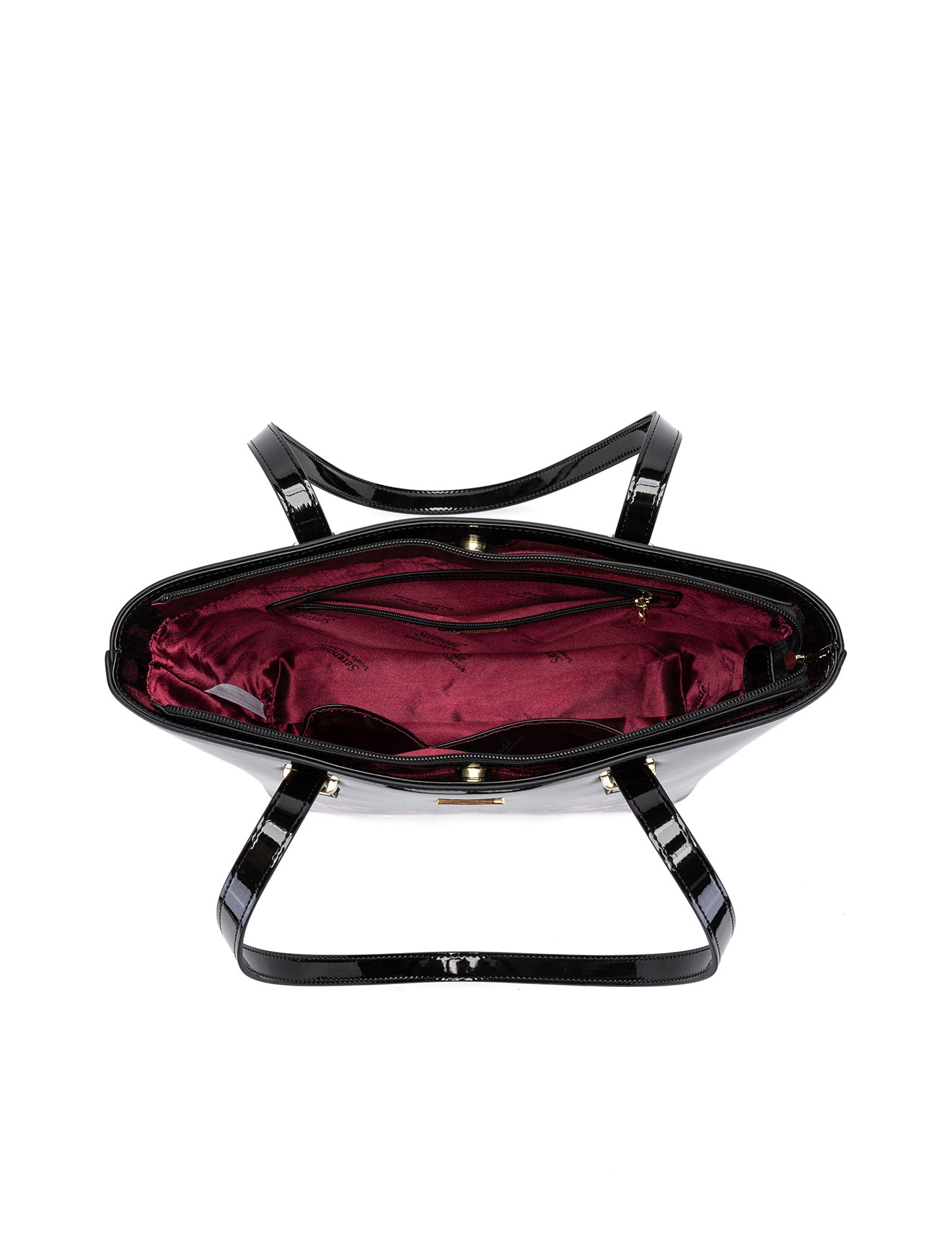PEONY PATENT LEATHER TOTE  - FLORAL PRINT