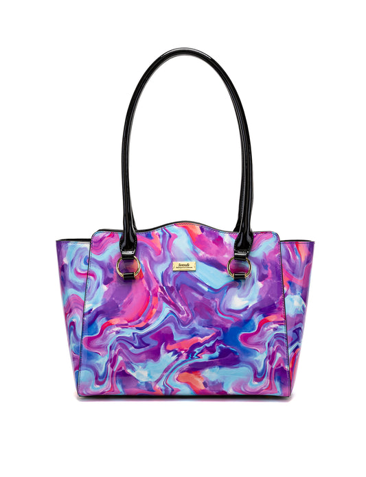 AURORA PATENT LEATHER SHOULDER BAG  - SPRING PASTELS