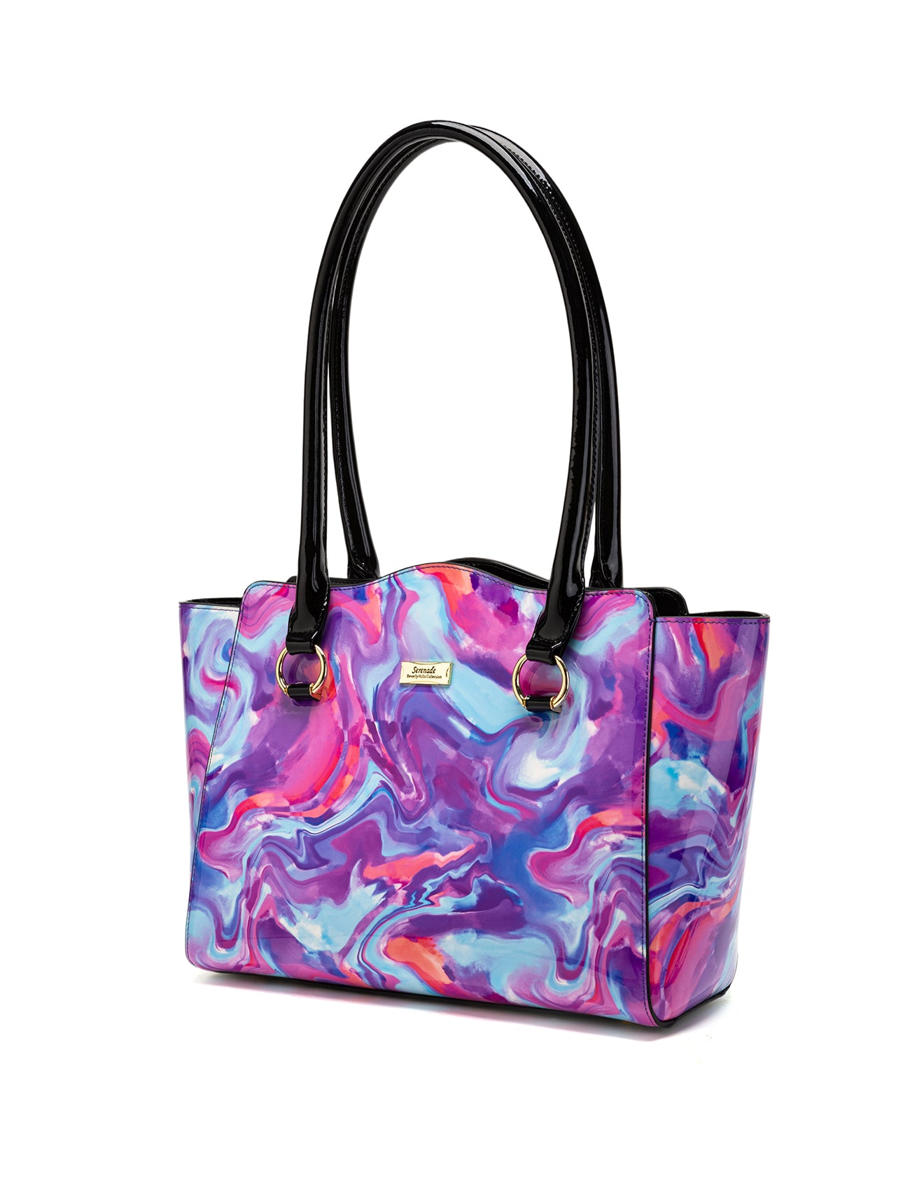 AURORA PATENT LEATHER SHOULDER BAG  - SPRING PASTELS