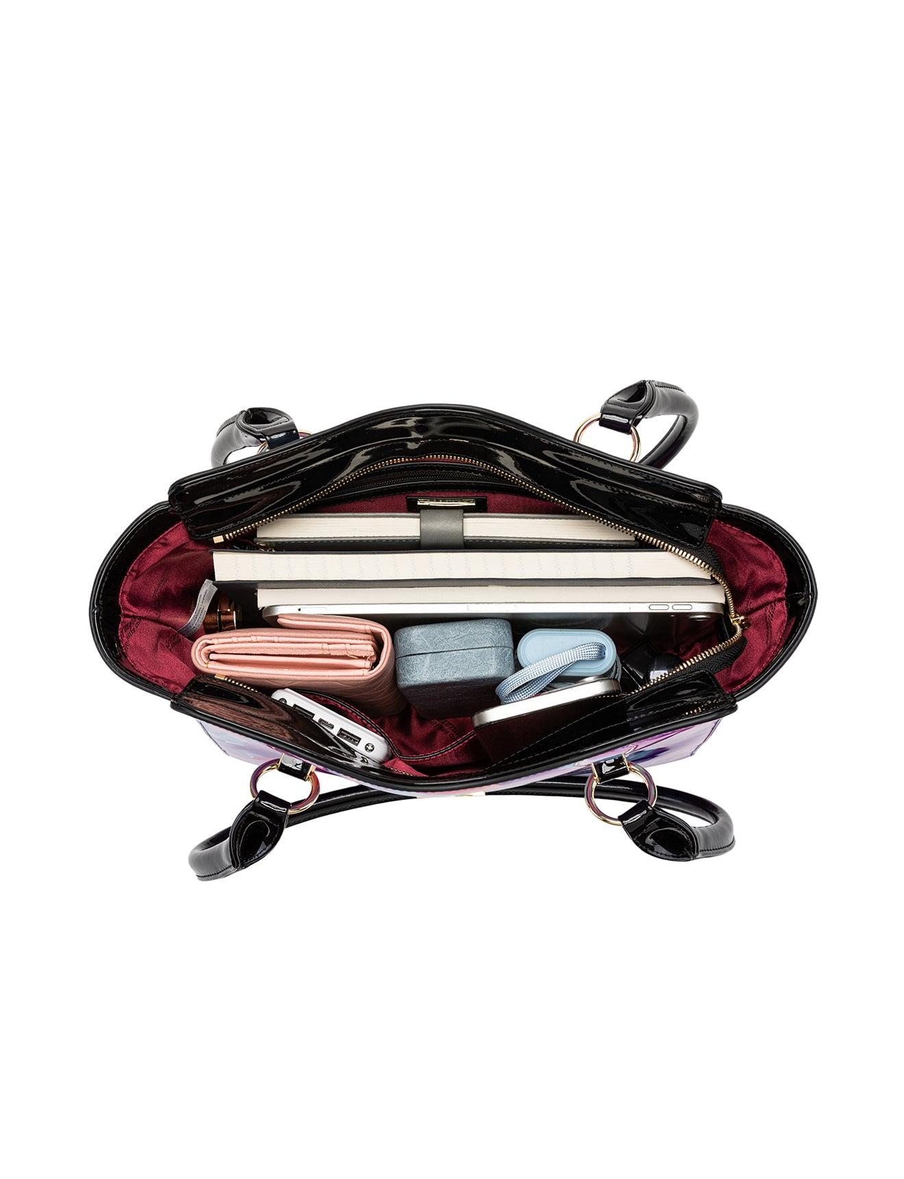 AURORA PATENT LEATHER SHOULDER BAG  - SPRING PASTELS