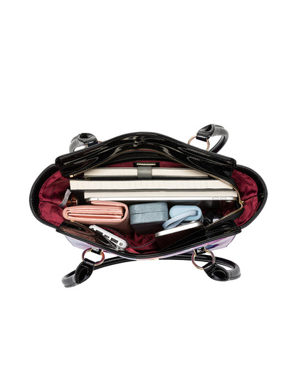 AURORA PATENT LEATHER SHOULDER BAG  - SPRING PASTELS