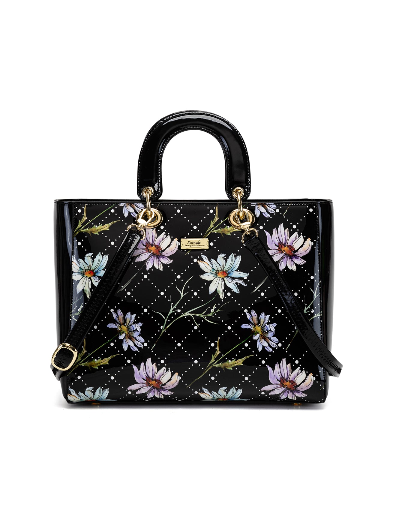 DAISY PATENT LEATHER BAG - DAISY PRINT