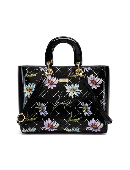 DAISY PATENT LEATHER BAG - DAISY PRINT